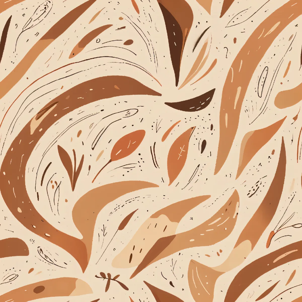 따뜻한 추상 꽃 디자인