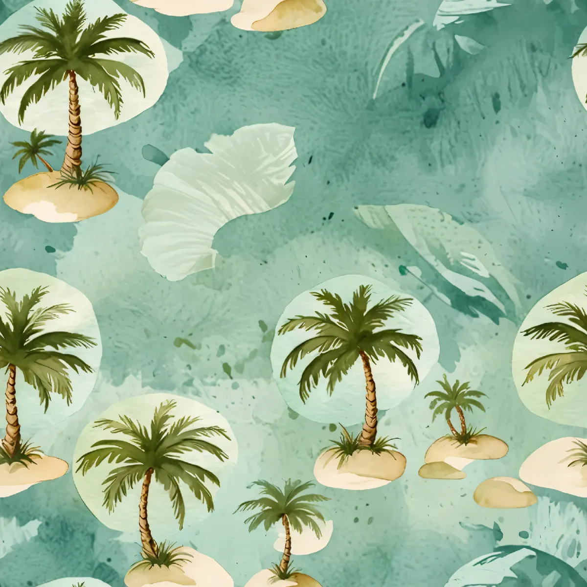 열대 palm 나무 패턴