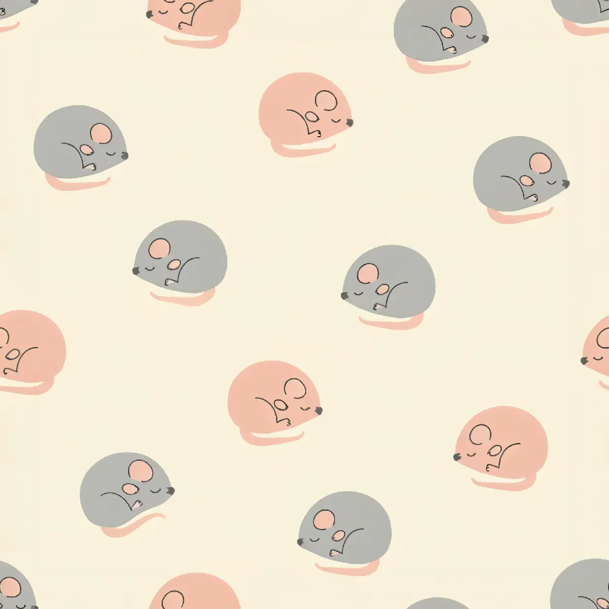 귀여운 쥐 패턴 디자인