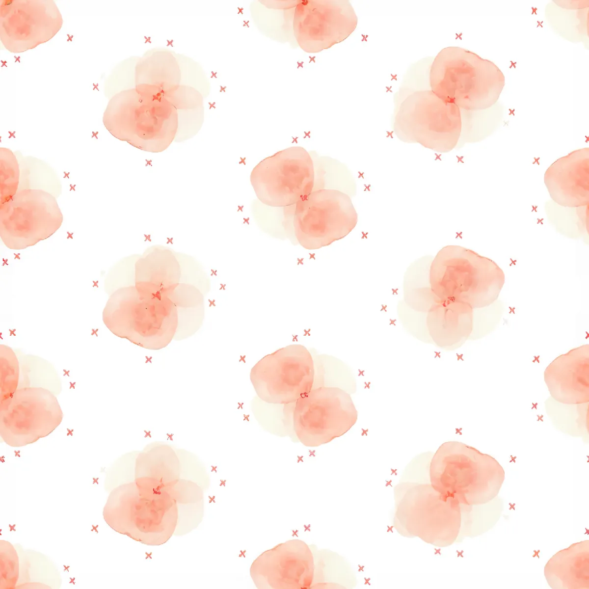 부드러운 수채화 블러쉬 패턴