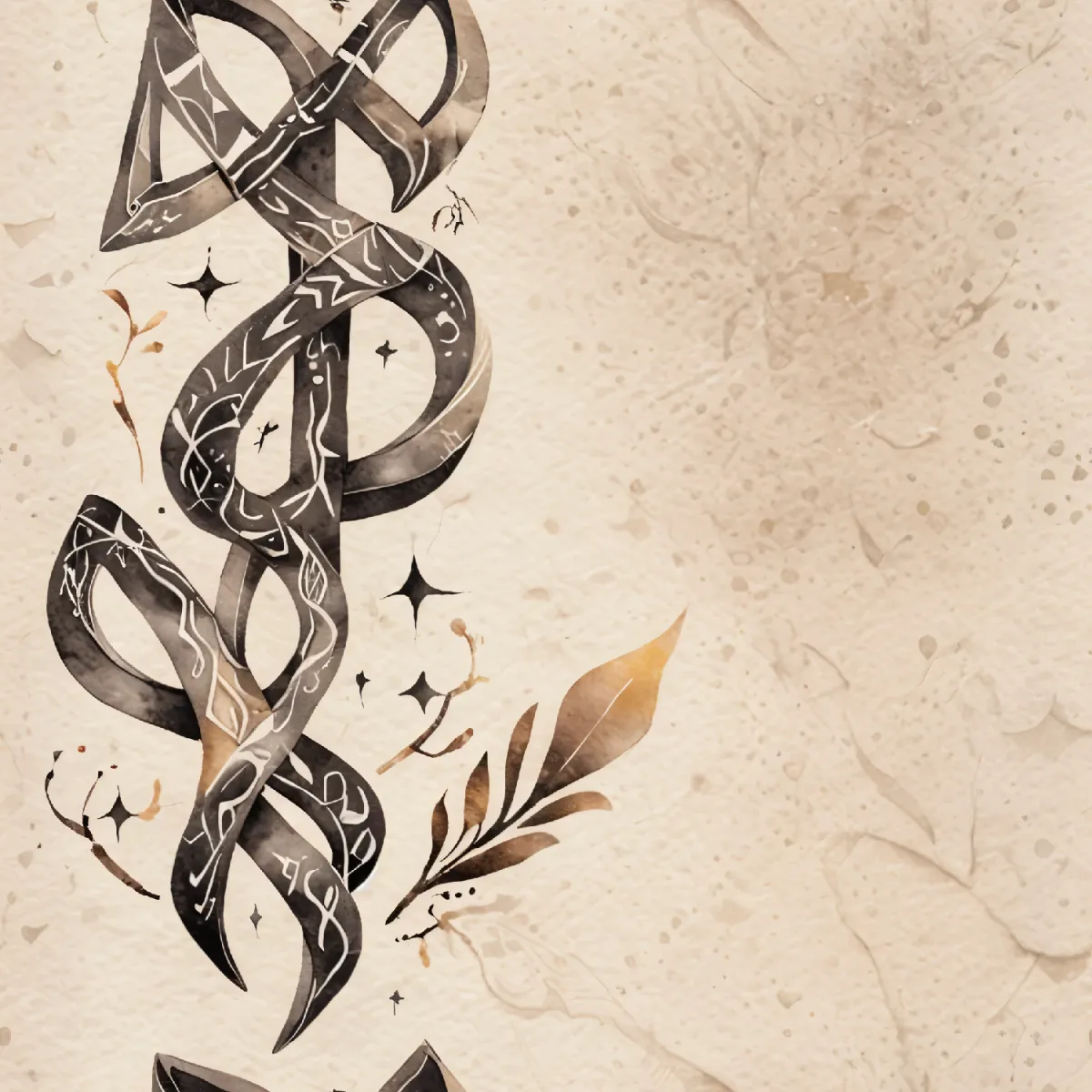 우아한 추상적 비틀림 디자인