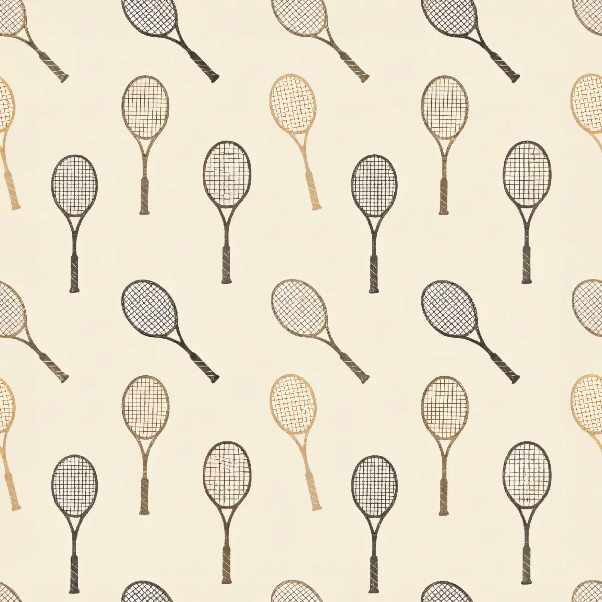 빈티지 테니스 라켓 패턴