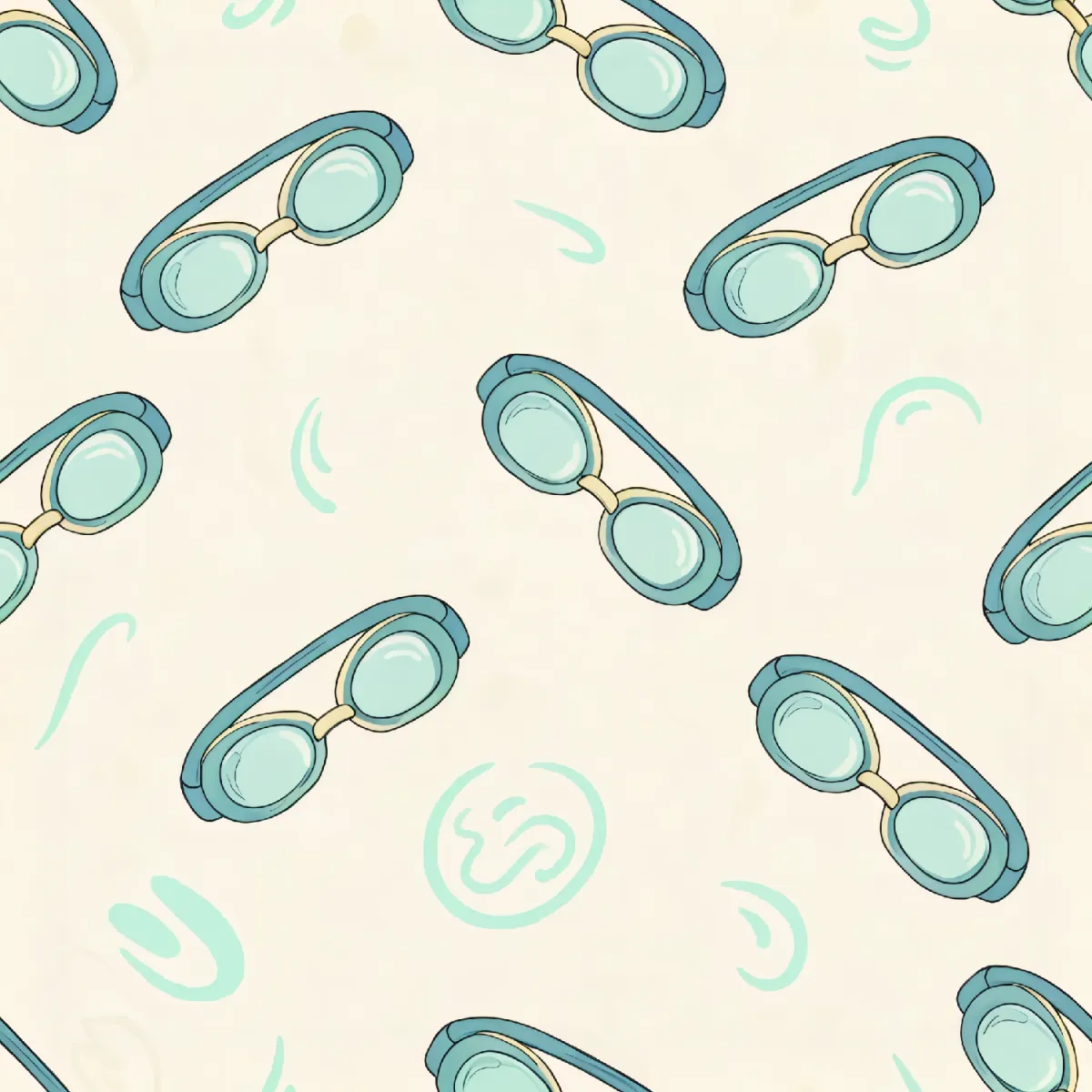 매력적인 수영 안경 패턴