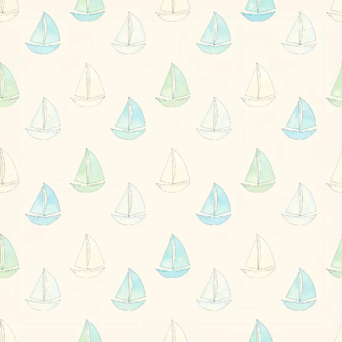 차분한 세일보트 패턴