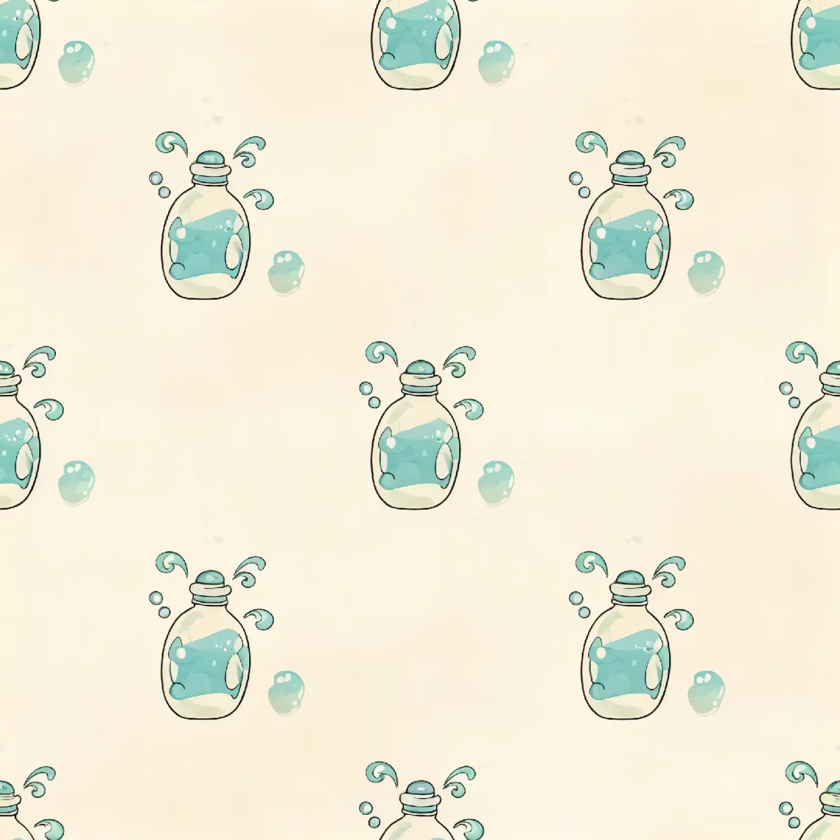 귀여운 물병 패턴