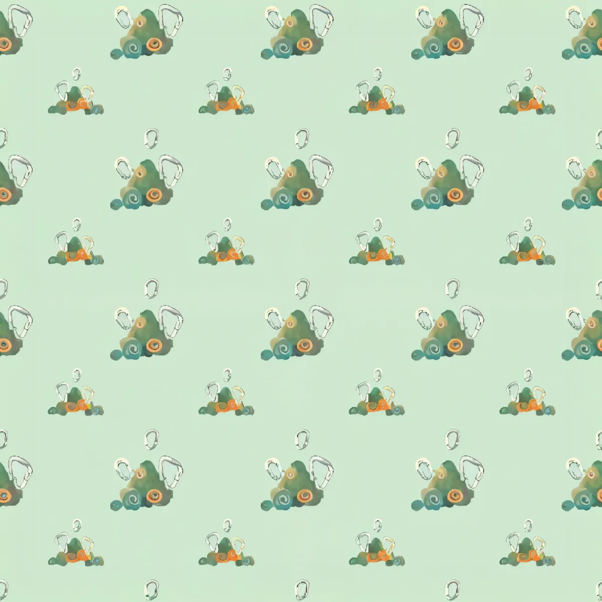 귀여운 채소 패턴 디자인