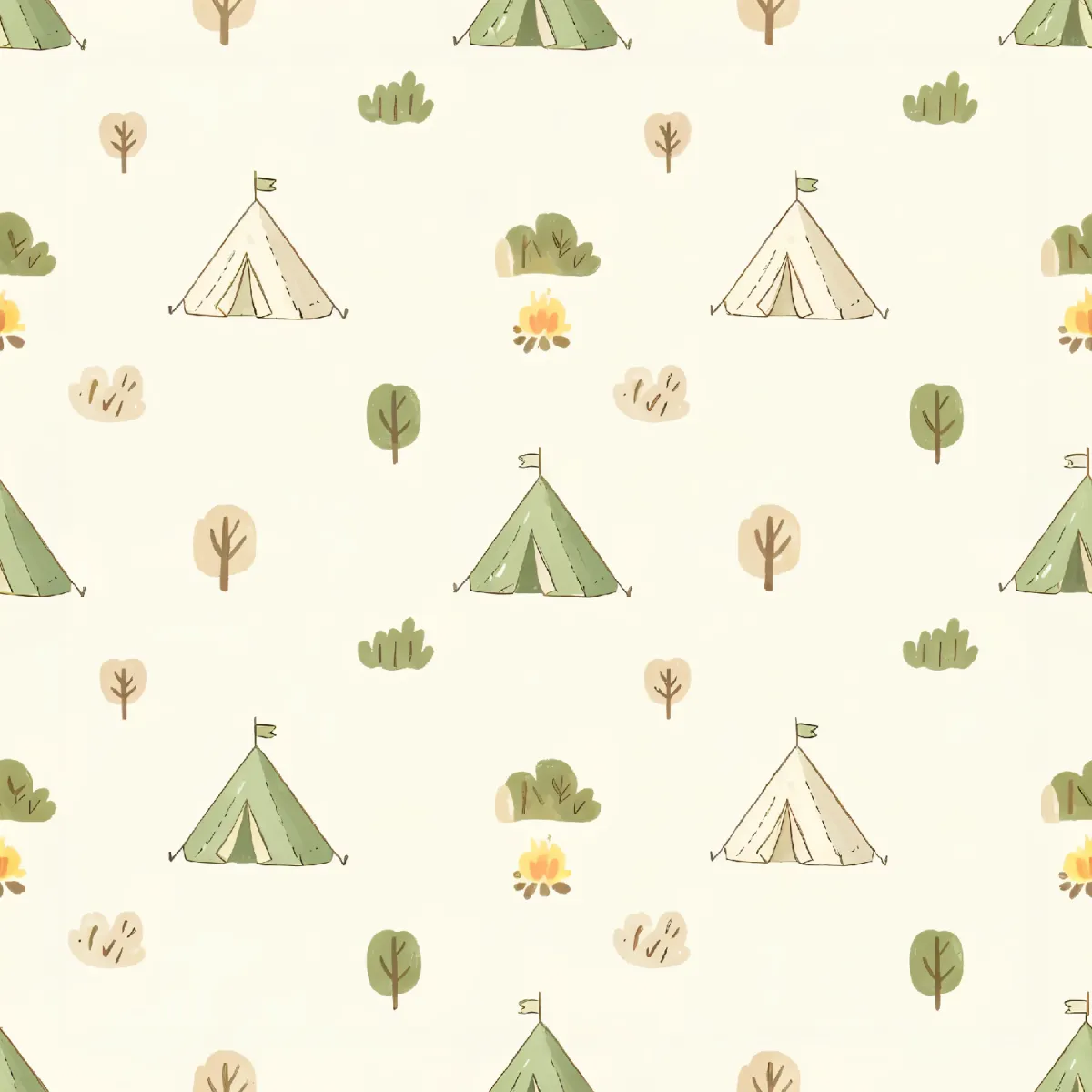 자연 영감을 받은 캠핑 패턴