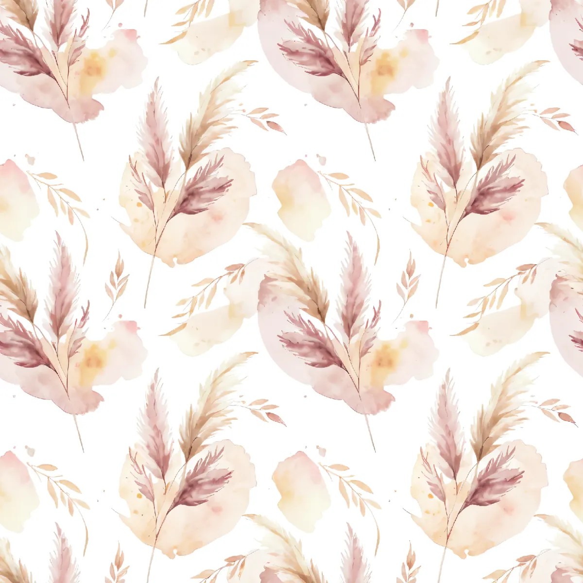 부드러운 수채화 잎사귀 패턴