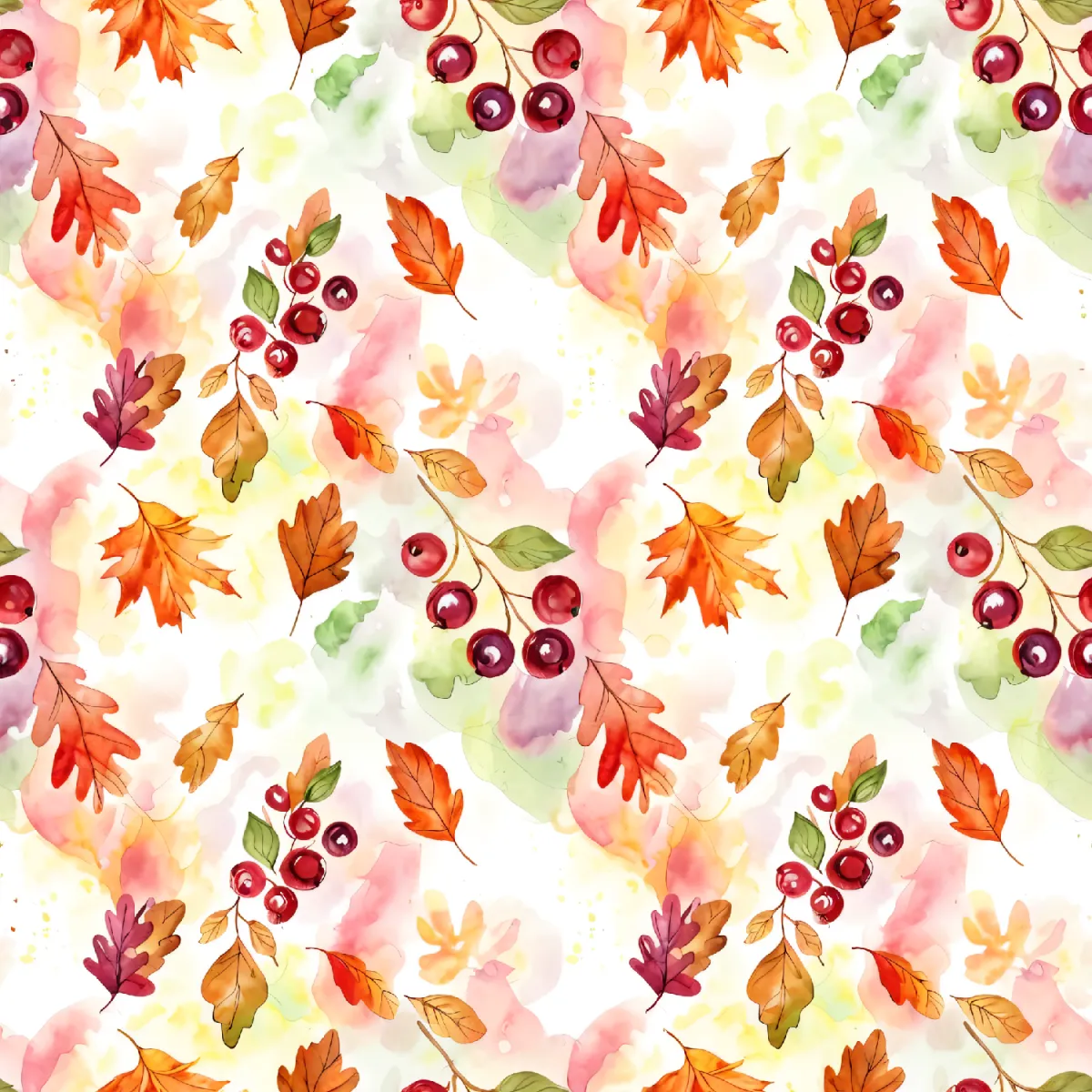 생동감 있는 가을 나뭇잎 패턴