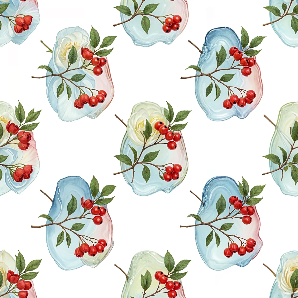 Charming Floral Berry Pattern