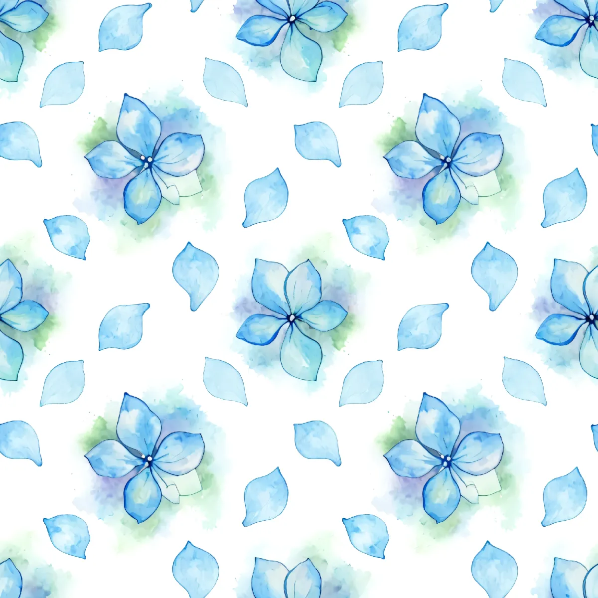 Delicate Blue Floral Pattern
