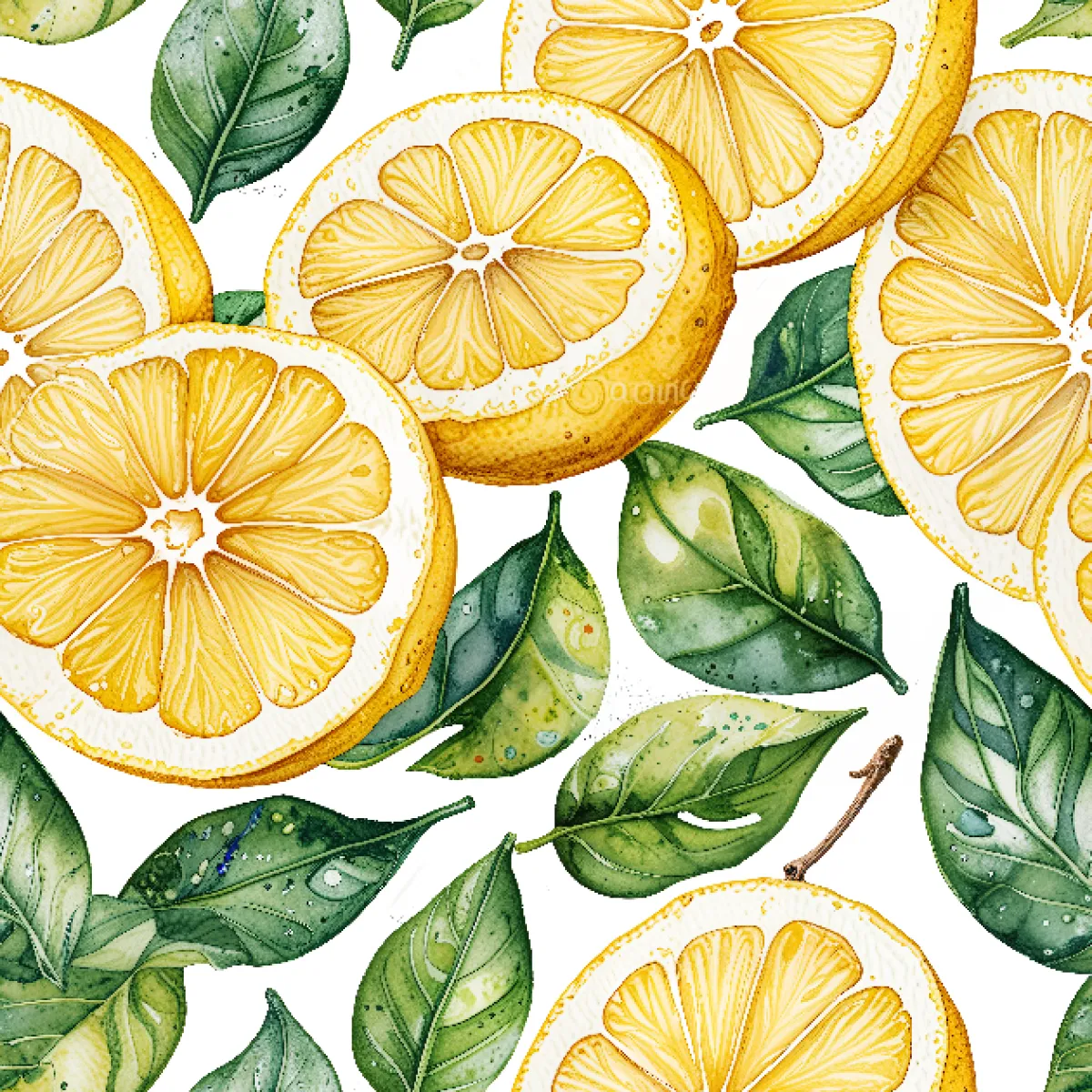 상큼한 레몬 슬라이스 패턴