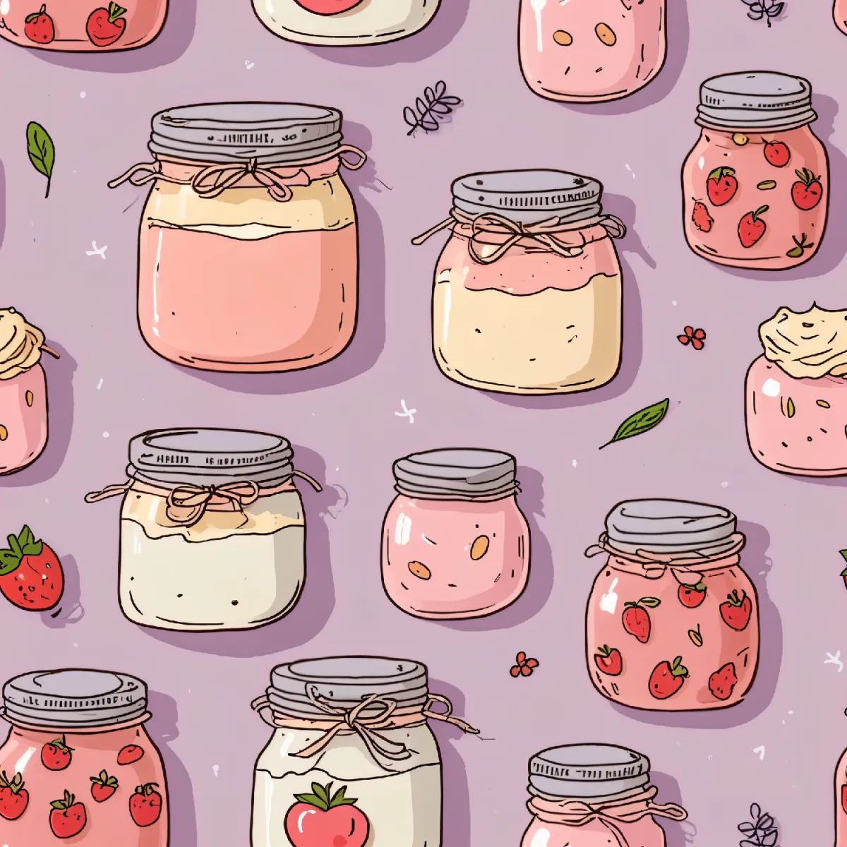 매력적인 잼 병 패턴