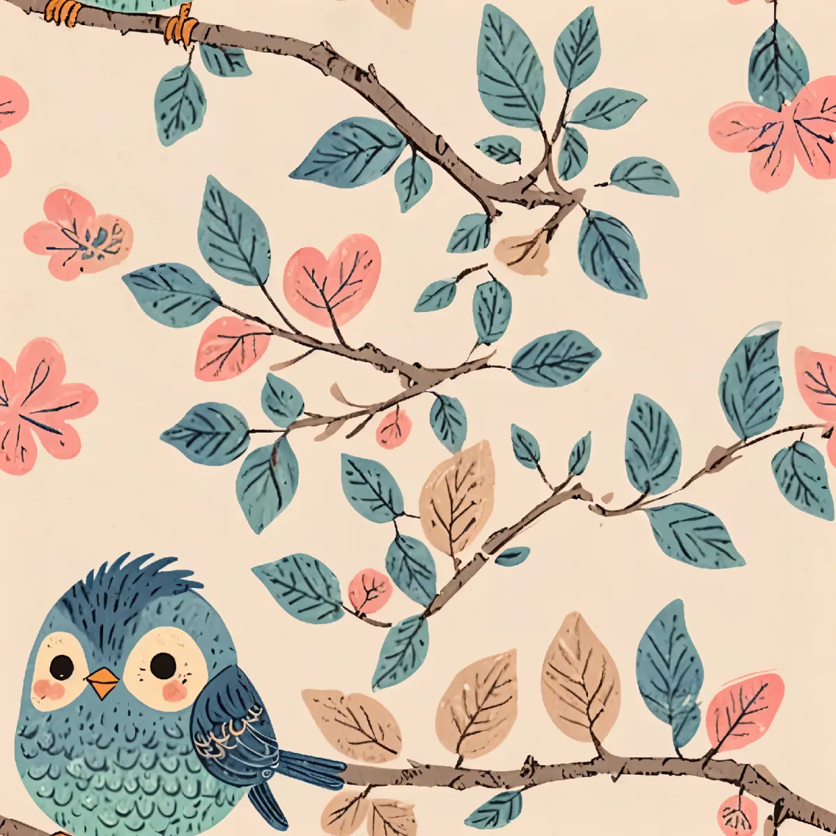 Charming Floral Bird Pattern
