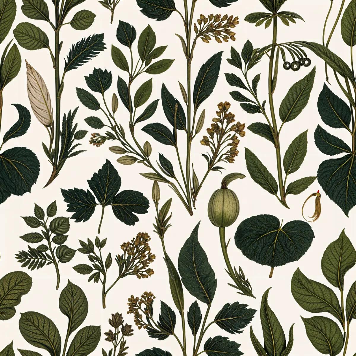 Elegant Botanical Leaves Design