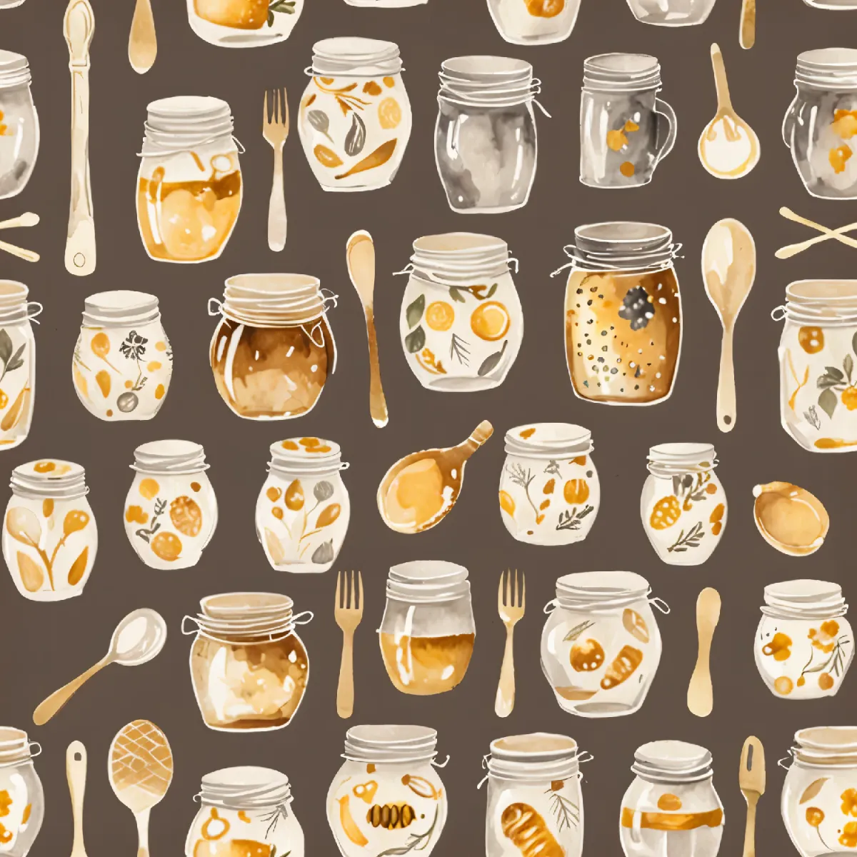 맛있는 잼 단지 패턴