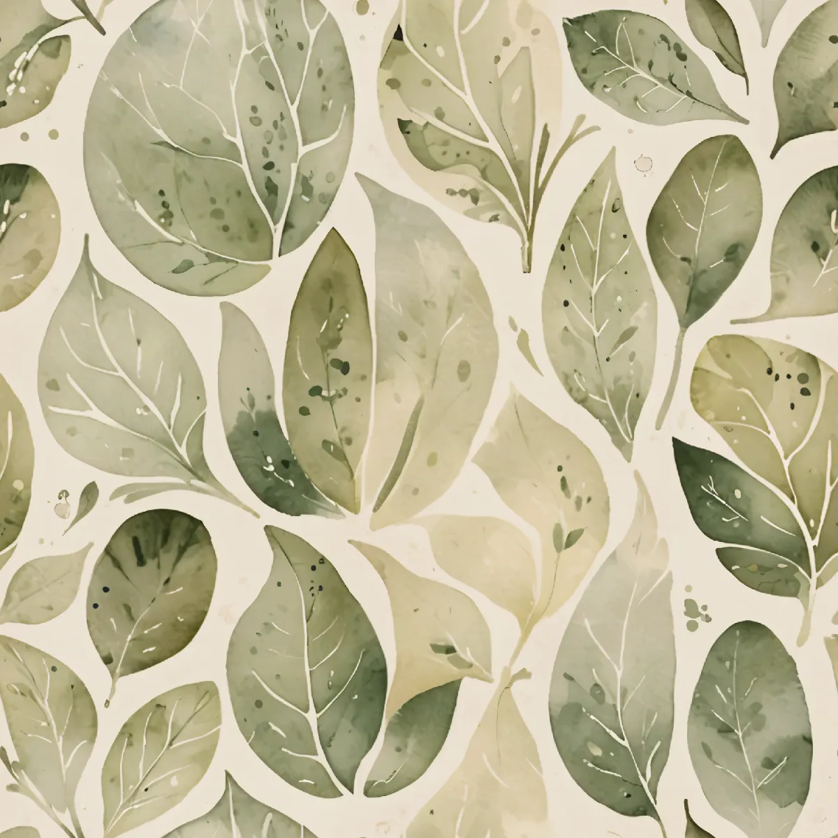 우아한 녹색 잎 패턴