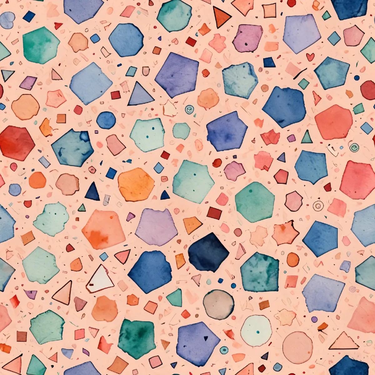 다채로운 기하학적 도형 패턴