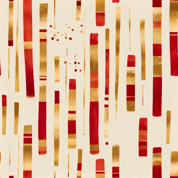 우아한 빨간 금색 스트라이프 Image