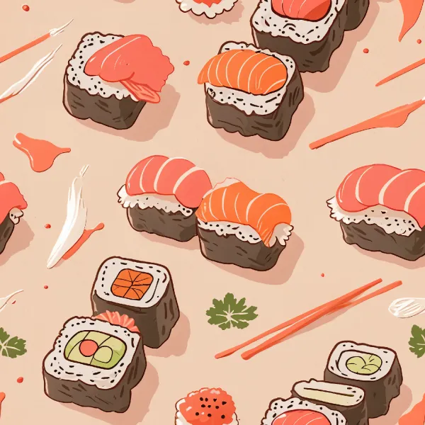 맛있는 스시 패턴 Image