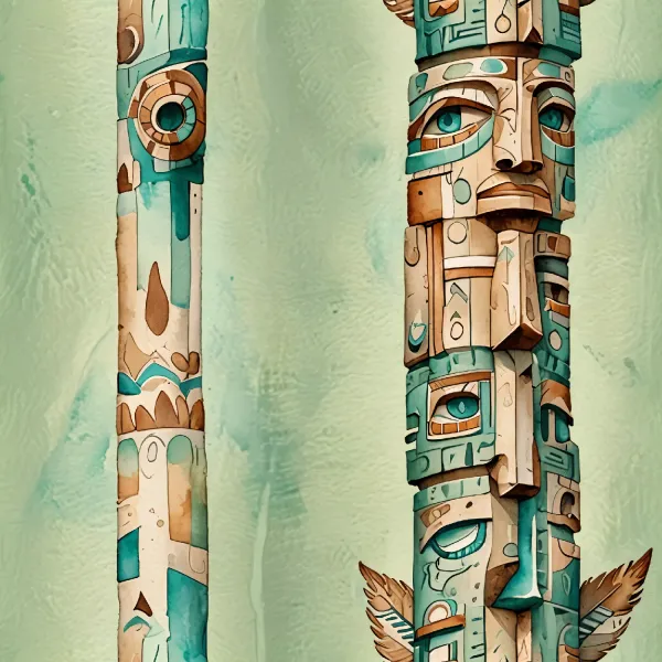 문화적인 토템 아트 디자인 Image