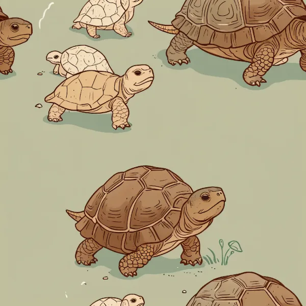 귀여운 거북이 패턴 디자인 Image