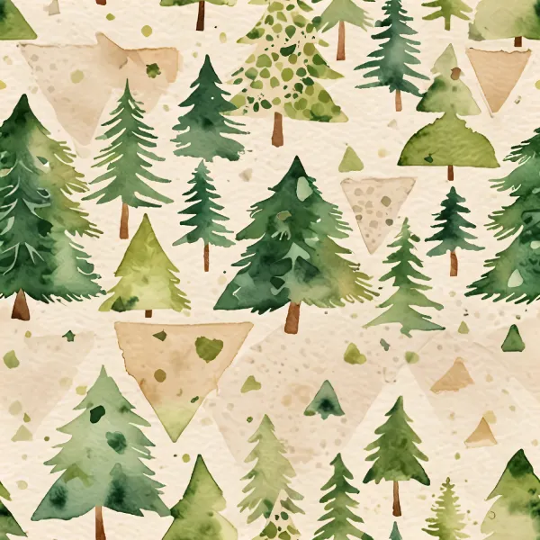 스타일리시 숲속 나무 디자인 Image