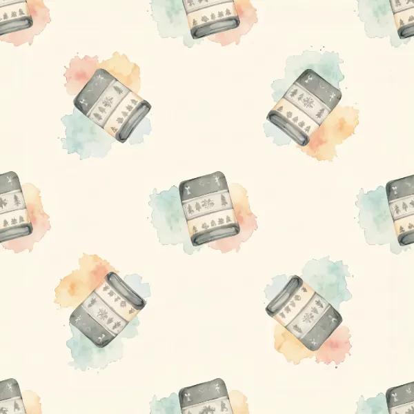 매력적인 수채화 통 패턴 Image