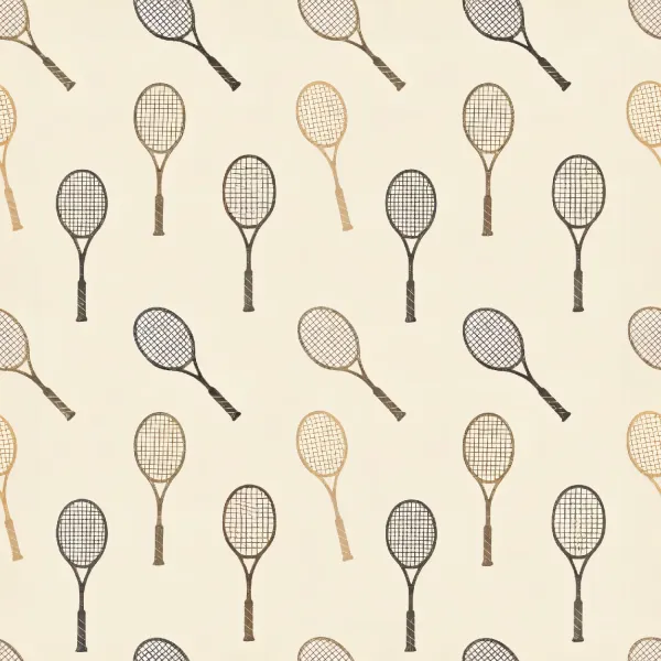 빈티지 테니스 라켓 패턴 Image