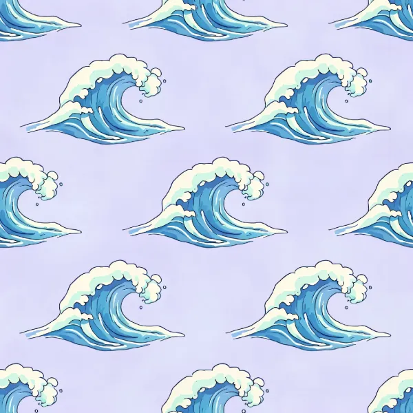 상쾌한 바다 파도 패턴 Image