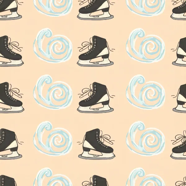 아이스 스케이팅 겨울 패턴 Image