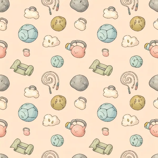 유쾌한 어린이 체육 패턴 Image