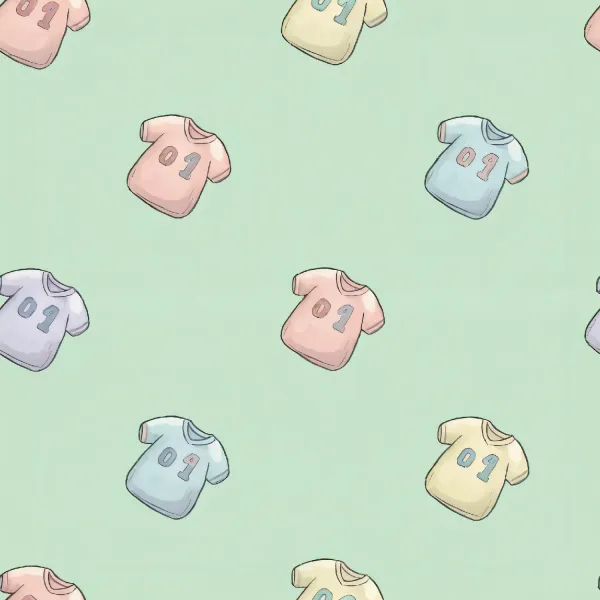 귀여운 아기 의상 패턴 Image