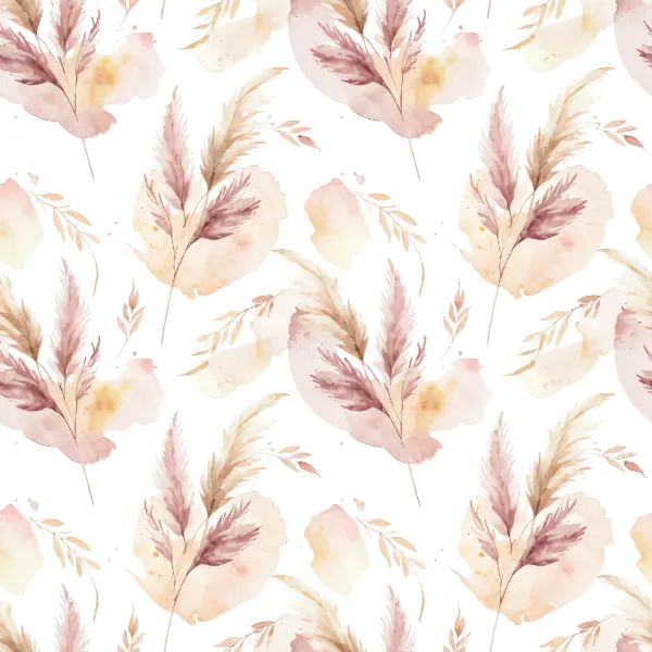 부드러운 수채화 잎사귀 패턴 Image