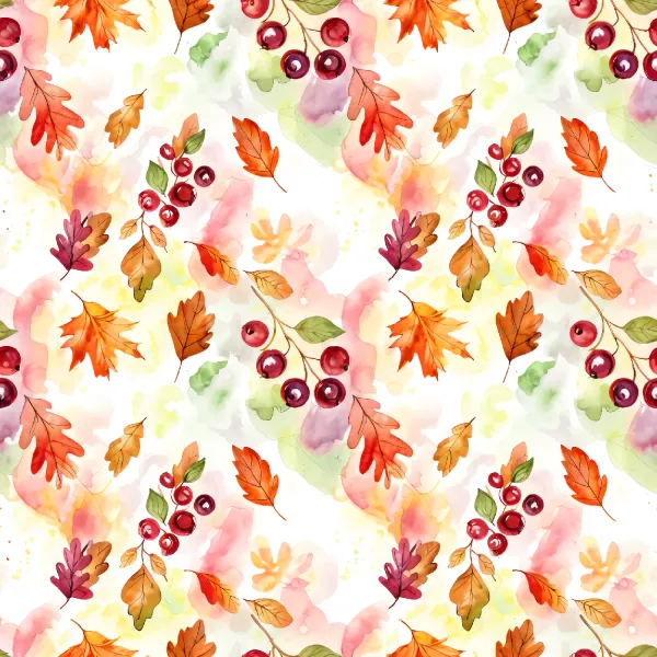 생동감 있는 가을 나뭇잎 패턴 Image