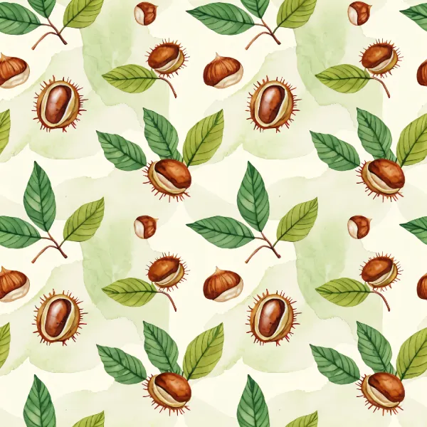 밤과 잎사귀 패턴 Image