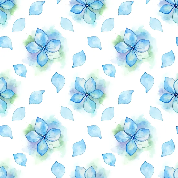 섬세한 블루 플로럴 패턴 Image