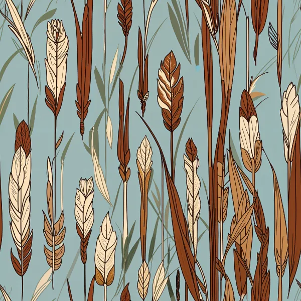 우아한 갈색 잎 패턴 Image