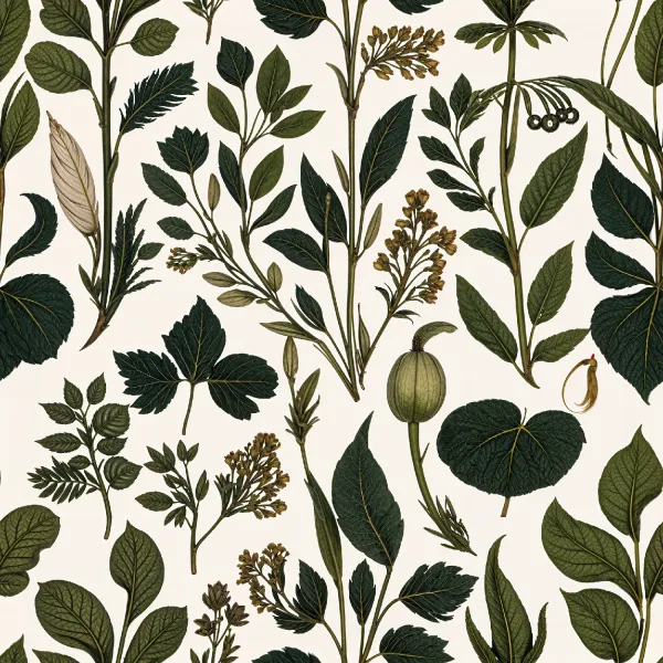 우아한 식물 잎 디자인 Image