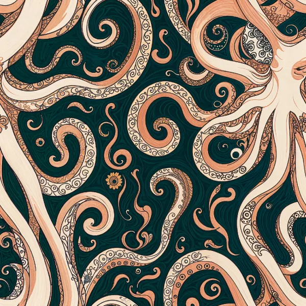 복잡한 문어 패턴 디자인 Image