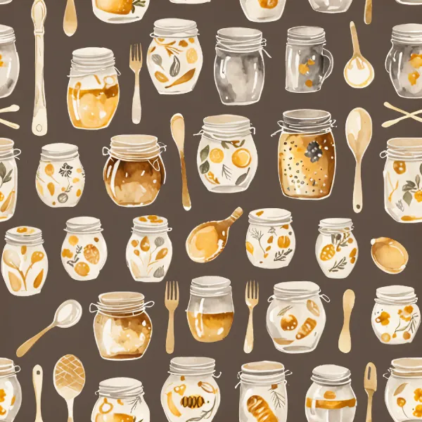 맛있는 잼 단지 패턴 Image