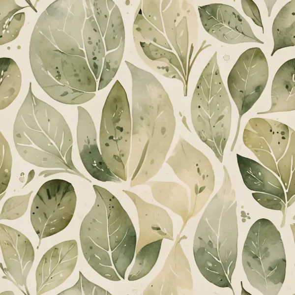 우아한 녹색 잎 패턴 Image