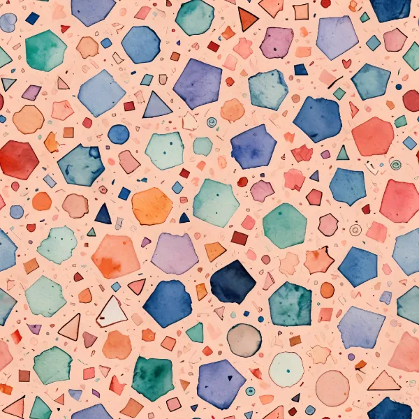 다채로운 기하학적 도형 패턴 Image