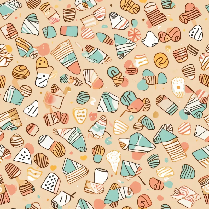 Whimsical Dessert Pattern Image
