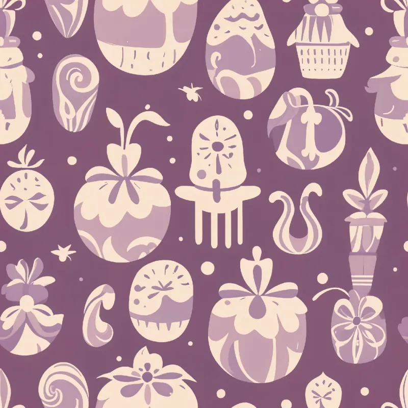 Charming Vintage Halloween Pattern Image