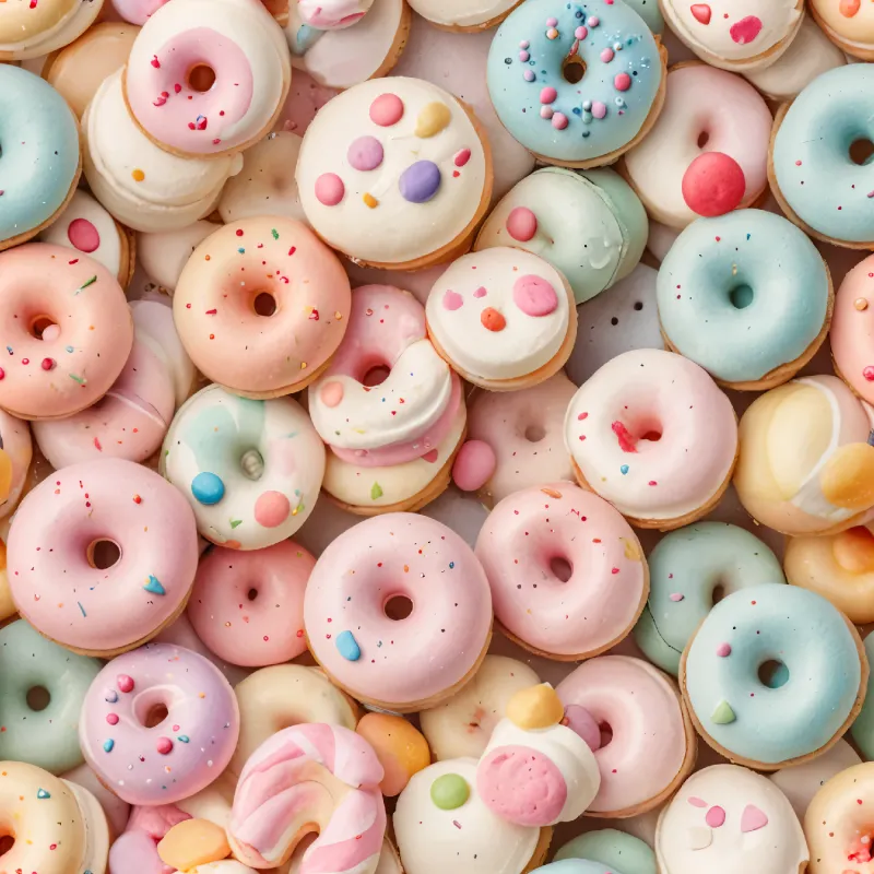 Colorful Donut Pattern Design Image