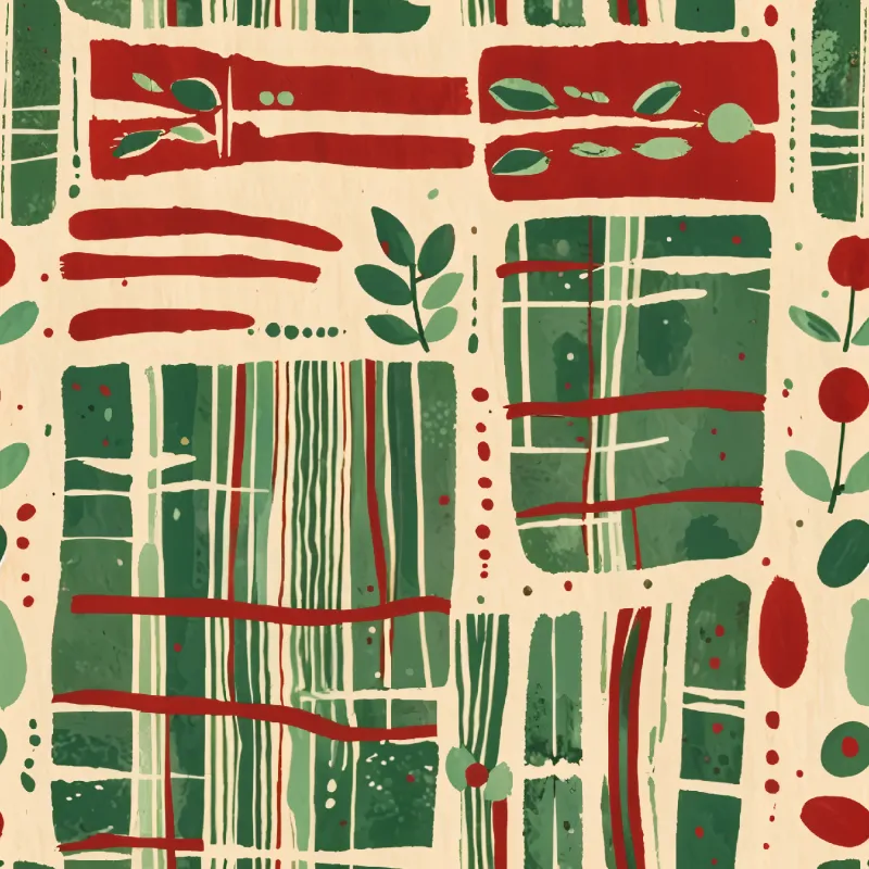Festive Floral Stripe Pattern Image