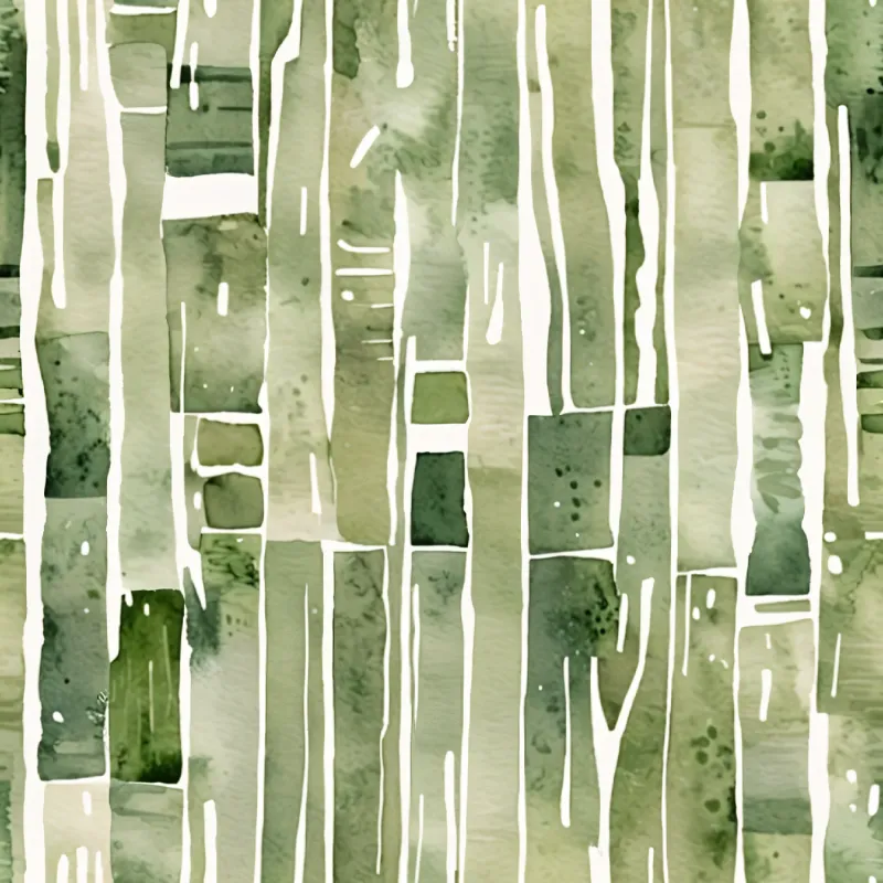 Serene Green Bamboo Pattern Image