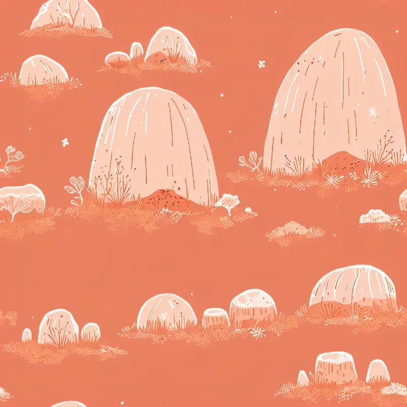 Whimsical Rock Landscape Pattern Image