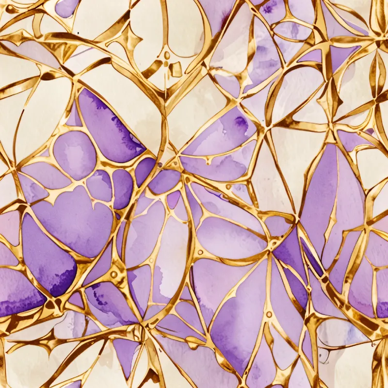 Elegant Gold and Purple Pattern Image